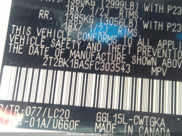Lexus RX 2015 2T2BK1BA5FC303543 Image 11