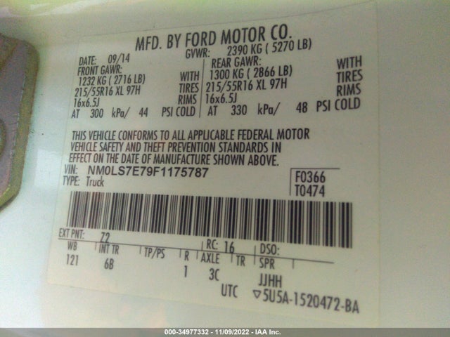 2015 Ford Transit Connect, VIN: NM0LS7E79F1175787