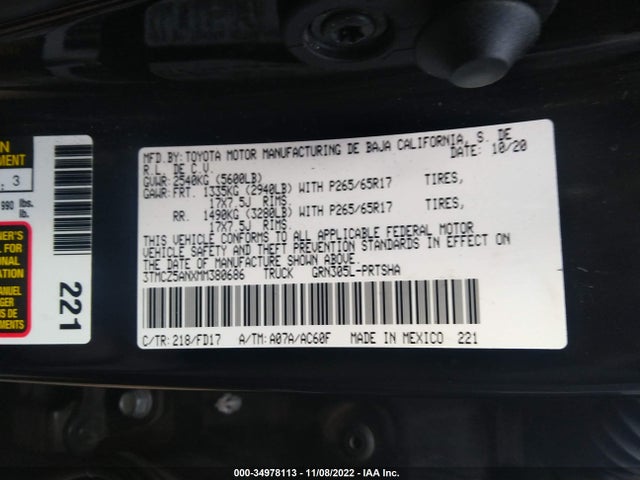 2021 Toyota Tacoma, VIN: 3TMCZ5ANXMM380686