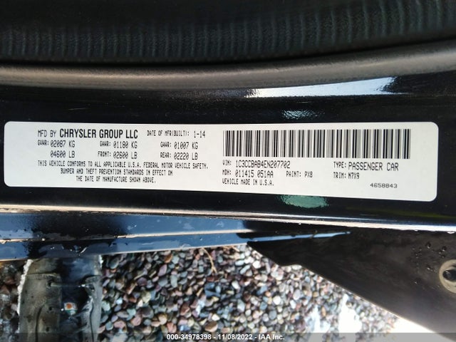 1C3CCBAB4EN207702 Chrysler 200 LX