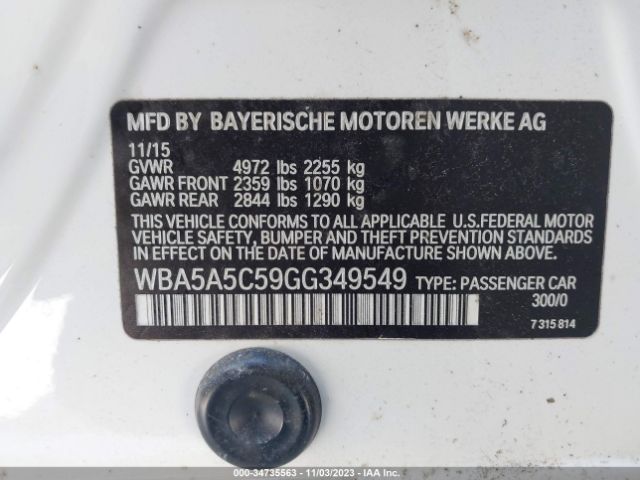 WBA5A5C59GG349549 BMW 5 Series 528i