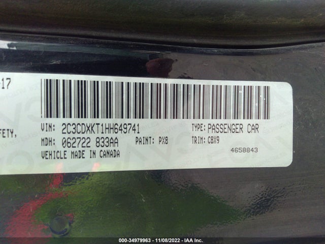 Dodge CHARGER PO 2017 2C3CDXKT1HH649741 Image 22