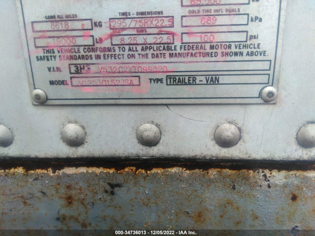 Aukcja sprzedaży 2000 Hyundai Translead Inc Hyundai Translead Inc, vin: 3H3V532C2YT099020, numer aukcji: 34736013