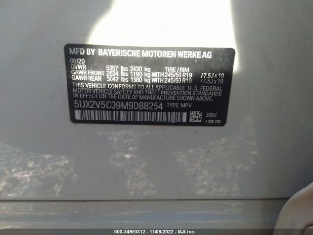 5UX2V5C09M9D88254 BMW X4 M40i