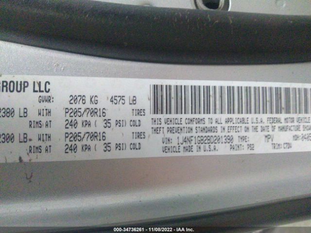 1J4NF1GB2BD201390 Jeep Patriot Sport