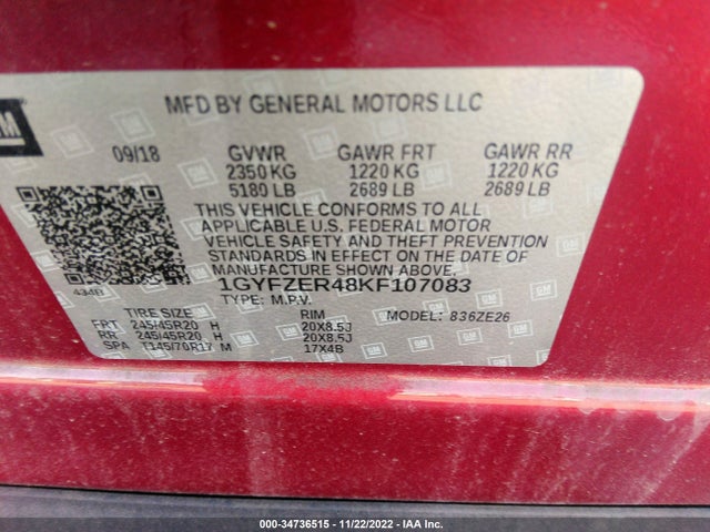 Cadillac Xt4 Fwd Sport 2019 1GYFZER48KF107083 Image 9