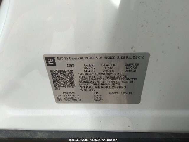 GMC Terrain Sle 2019 3GKALMEV0KL258990 Image 10