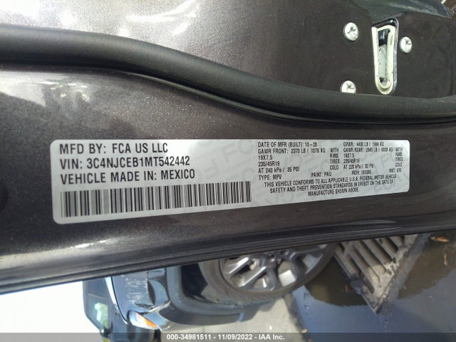 2021 Jeep Compass, VIN: 3C4NJCEB1MT542442