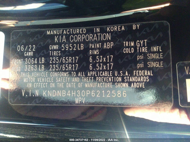 2023 Kia Carnival, VIN: KNDNB4H30P6212586