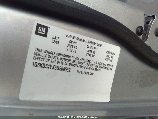 Cadillac Deville 2005 1G6KD54YX5U208559 Image 10