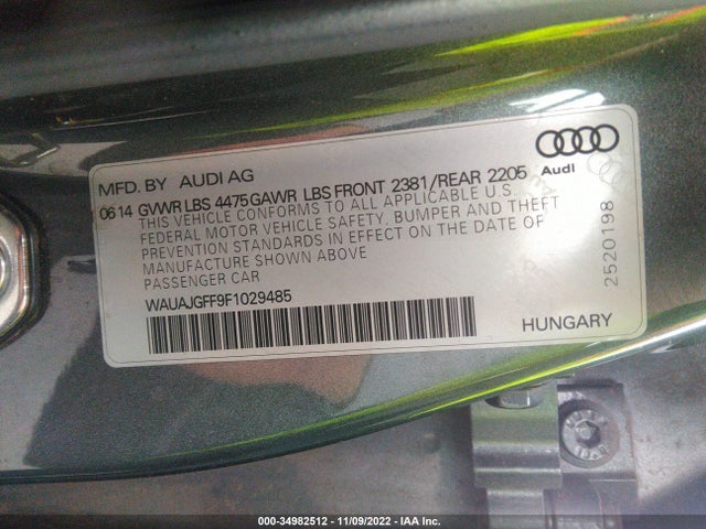 WAUAJGFF9F1029485 Audi A3 2.0 Tdi Premium