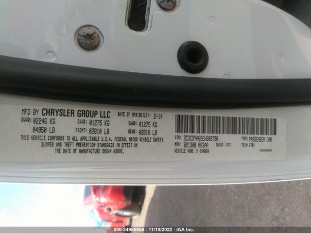 Dodge Challenger Sxt 2014 2C3CDYAG9EH208798 Image 9