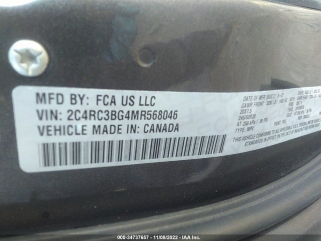 2021 Chrysler Pacifica, VIN: 2C4RC3BG4MR568046