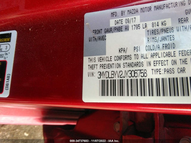 2018 Toyota Yaris, VIN: 3MYDLBYV2JY306758