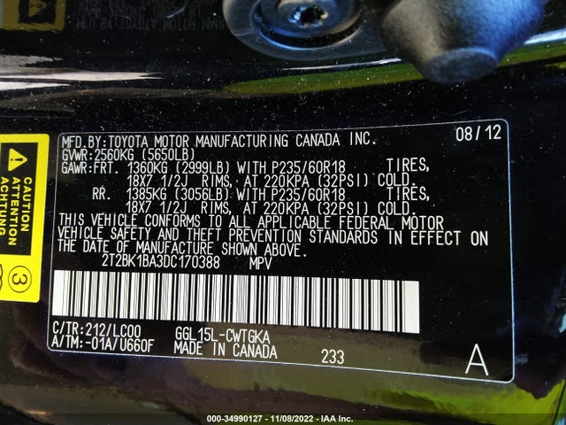 Lexus RX 350 2013 2T2BK1BA3DC170388 Image 9