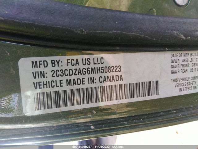 Dodge Challenger Sxt 2021 2C3CDZAG6MH508223 Image 9