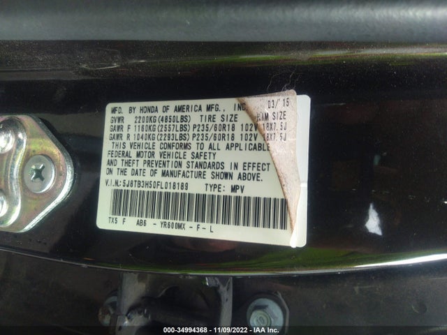 2015 Acura RDX, VIN: 5J8TB3H50FL018189