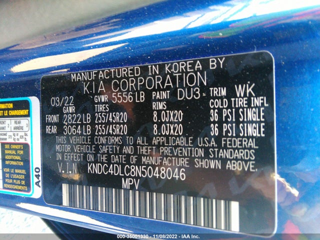 2022 Kia EV6, VIN: KNDC4DLC8N5048046