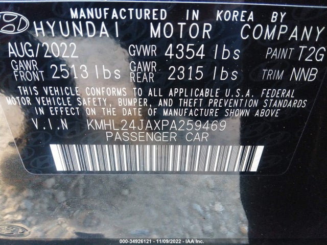 2023 Hyundai Sonata, VIN: KMHL24JAXPA259469
