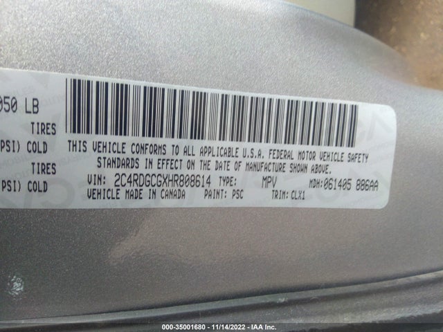 Dodge Grand Caravan Sxt 2017 2C4RDGCGXHR808614 Image 10