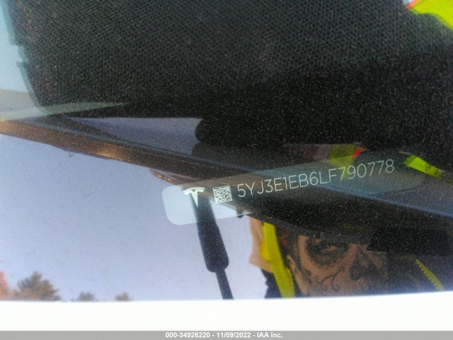 Tesla Model 3 Long Range 2020 5YJ3E1EB6LF790778 Image 9