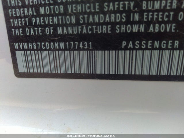 2022 Volkswagen Golf GTI, VIN: WVWH87CD0NW177431