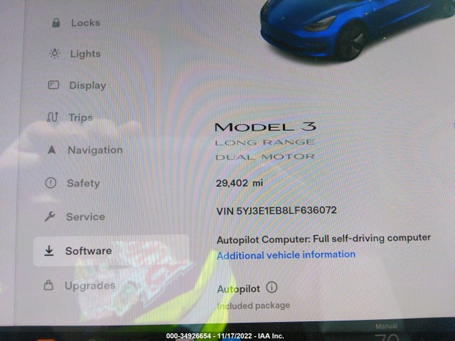 Tesla MODEL 3 2020 5YJ3E1EB8LF636072 Image 9