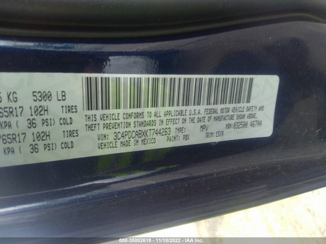 Dodge Journey Se Value Pkg 2019 3C4PDCABXKT744263 Image 9