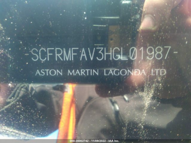 SCFRMFAV3HGL01987 Aston Martin DB11