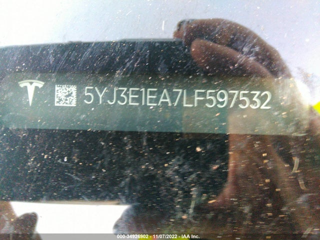 Tesla Model 3 Standard Range 2020 5YJ3E1EA7LF597532 Image 9