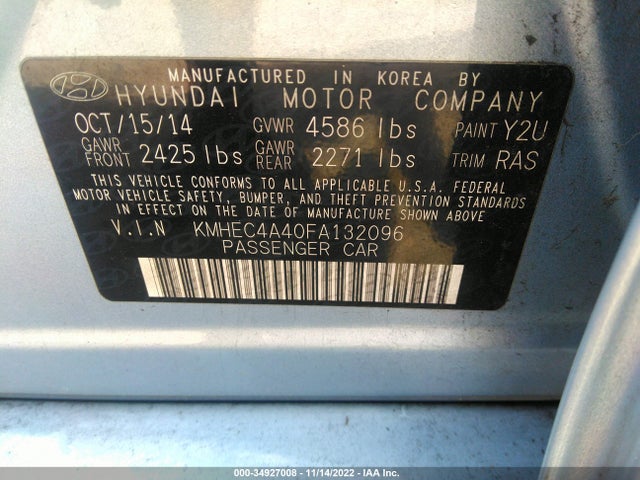 2015 Hyundai Sonata, VIN: KMHEC4A40FA132096