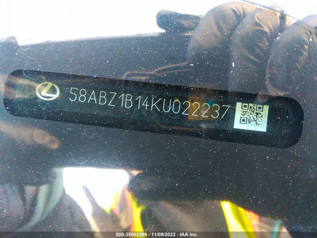 2019 LEXUS ES ES 350 VIN: 58ABZ1B14KU022237
