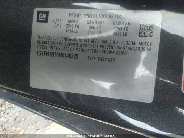 Chevrolet CAMARO 2SS 2017 1G1FH1R73H0149225 Image 10