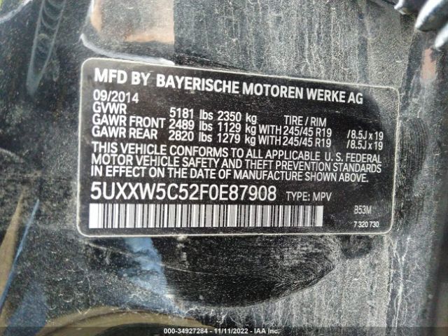 5UXXW5C52F0E87908 BMW X4 Xdrive35i