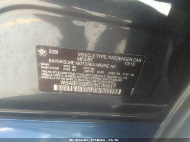 WBA8E9G55GNT46517 BMW 3 Series 328i