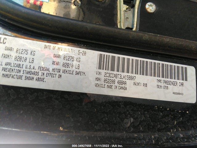 Chrysler 300 300s 2020 2C3CCABT3LH158807 Image 9