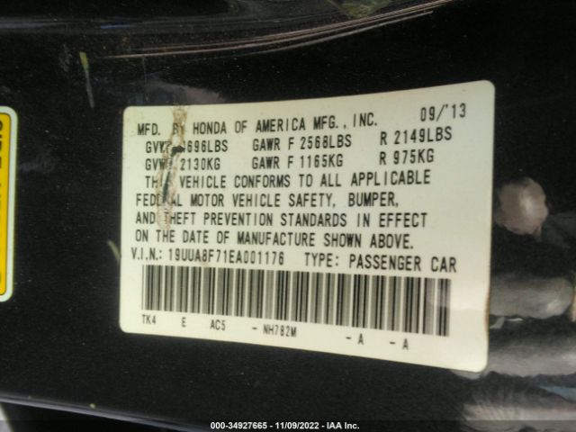 19UUA8F71EA001176 Acura Tl Advance