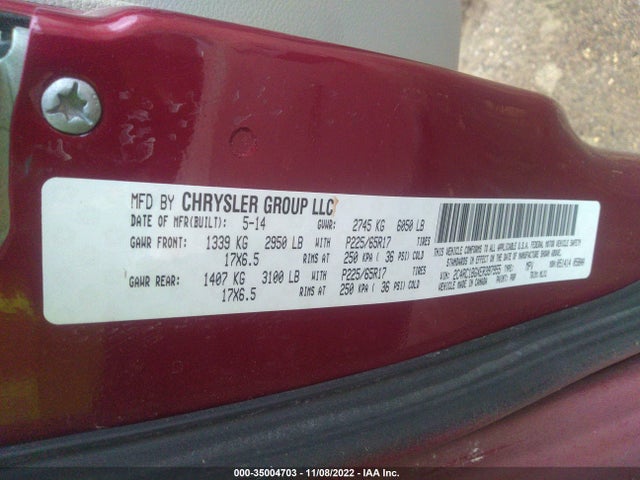 2C4RC1BGXER397955 Chrysler Town & Country Touring