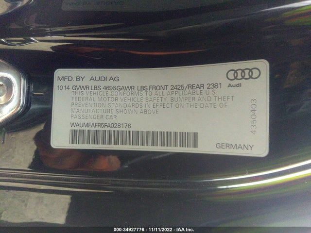 2015 Audi A5, VIN: WAUMFAFR5FA028176