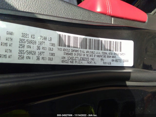 Dodge Durango R/t 2018 1C4SDJCT1JC362315 Image 9