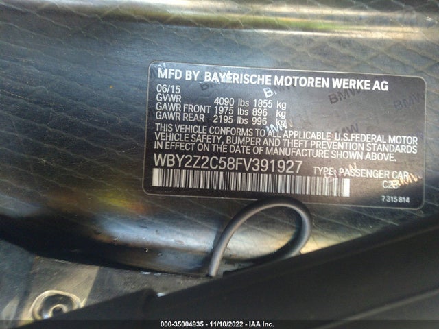 2015 BMW i8, VIN: WBY2Z2C58FV391927