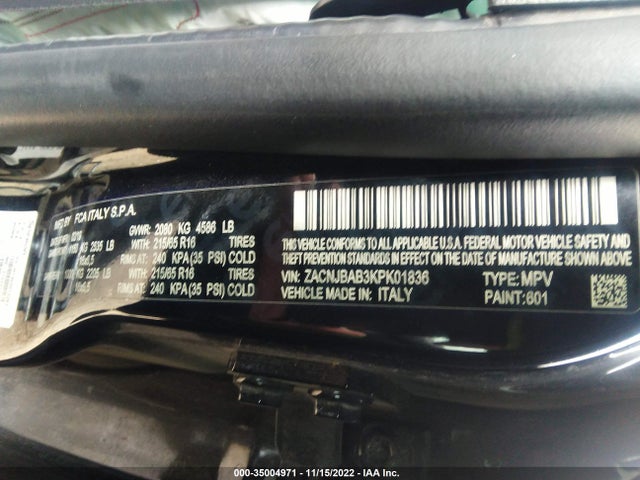 Jeep Renegade Sport 2019 ZACNJBAB3KPK01836 Image 10
