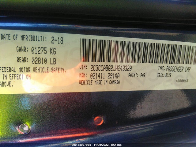 2018 Chrysler 300, VIN: 2C3CCABG2JH243329