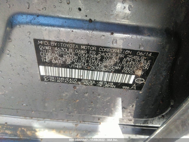 JTHBF1D22E5040629 Lexus IS 250