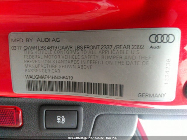Audi A4 Ultra Premium 2017 WAUGMAF44HN066419 Image 9