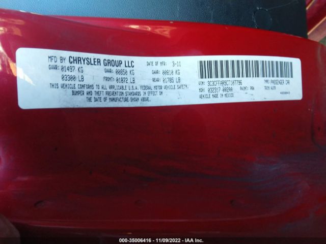 3C3CFFAR9CT107796 Fiat 500