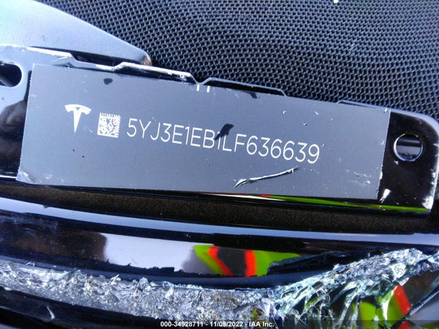 Tesla MODEL 3 2020 5YJ3E1EB1LF636639 Image 9
