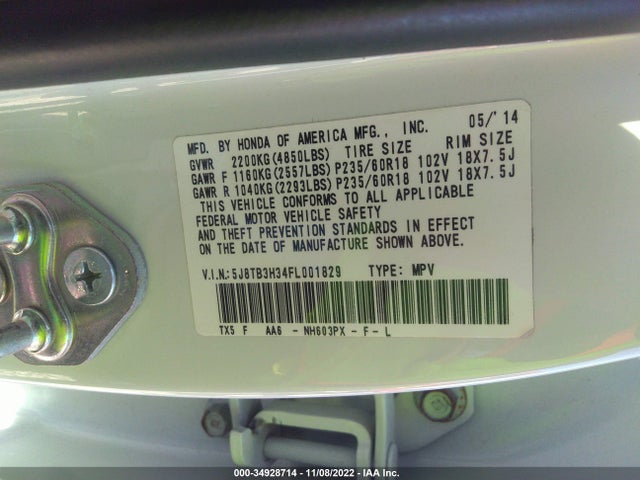 Acura RDX 2015 5J8TB3H34FL001829 Image 10