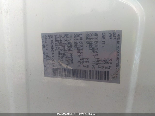 2016 Nissan Pathfinder, VIN: 5N1AR2MM8GC612034