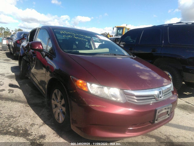 2012 HONDA CIVIC SDN LX VIN: 19XFB2F55CE389569